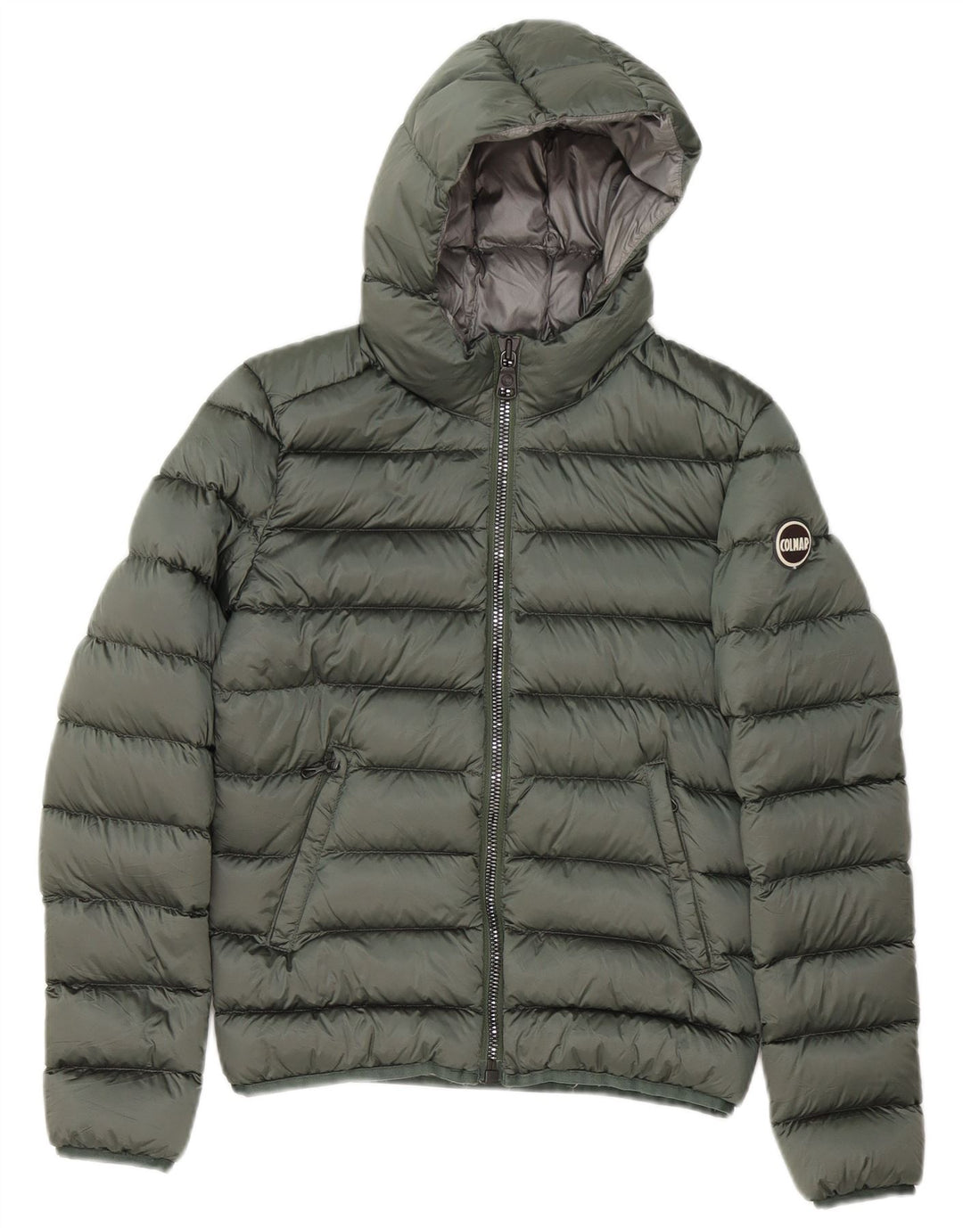 Colmar Damen Wattierte Jacke mit Kapuze IT 40 Small Grün Polyester