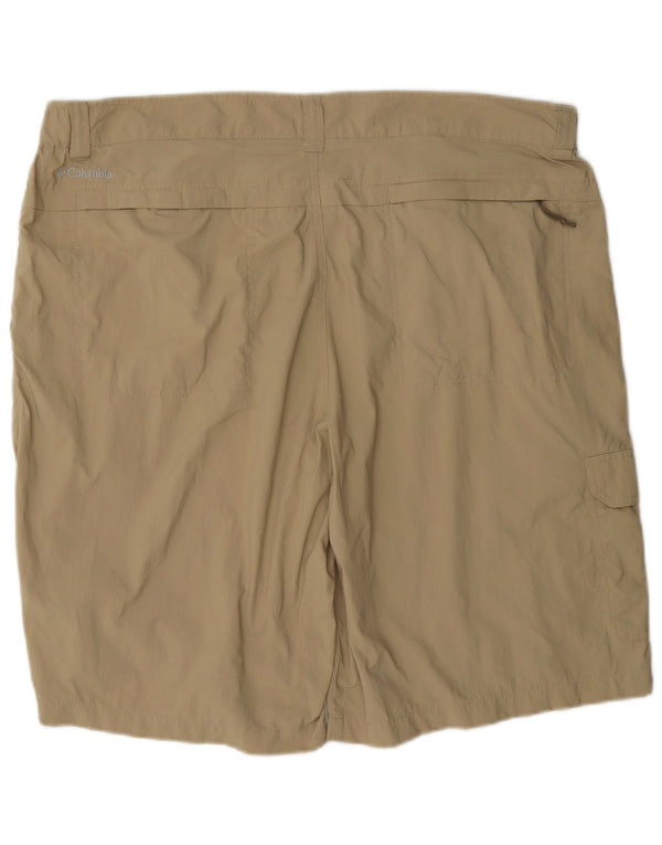 Columbia Mens Omni-Shade Cargo Shorts W40 XL Beige Nylon
