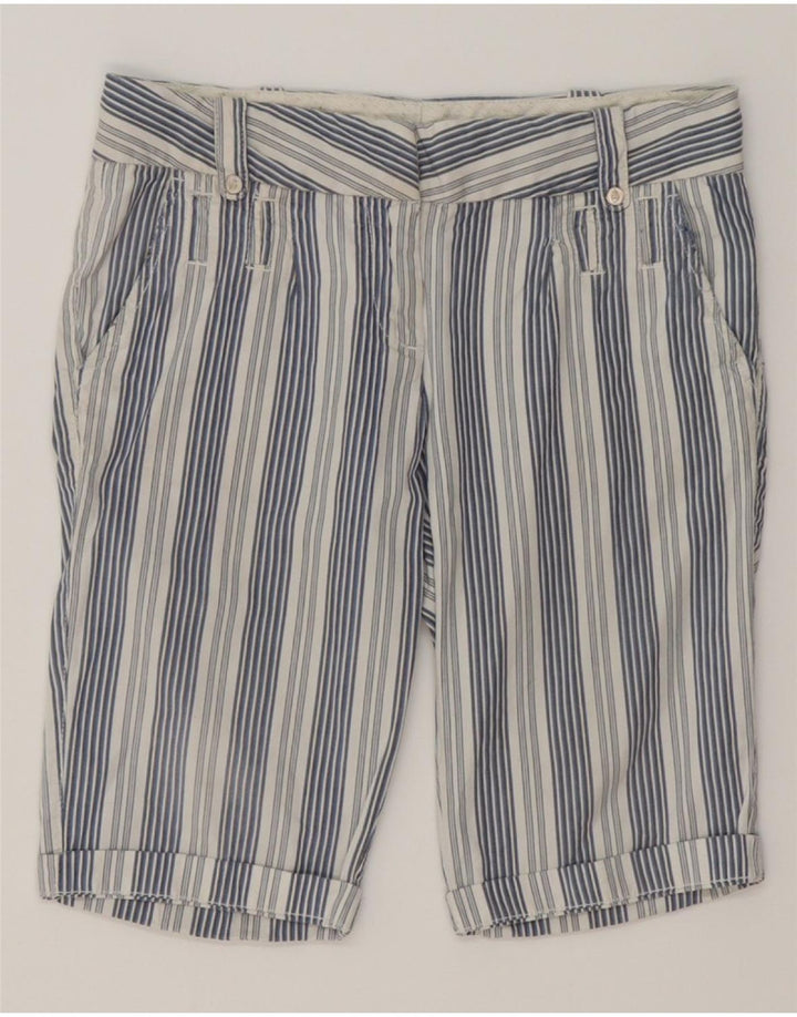 BEST COMPANY Womens Bermuda Shorts IT 42 Medium W30 Blue Striped Cotton Vintage Best Company and Second-Hand Best Company from Messina Hembry 
