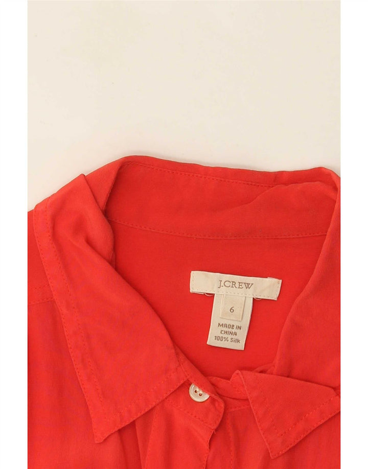 J. Crew Damenhemd US 6 Mittelrote Seide