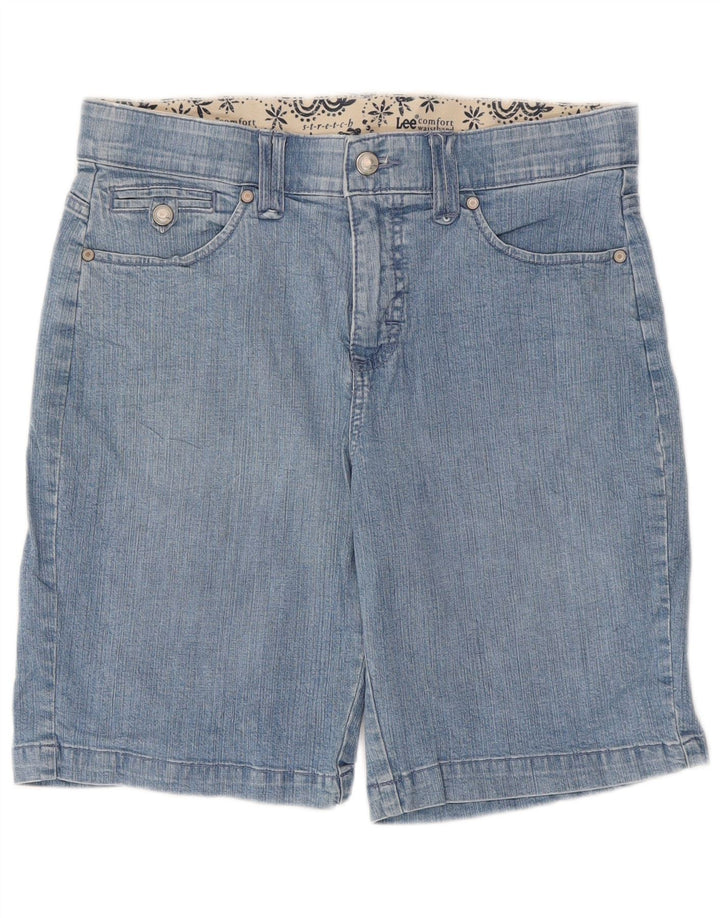 LEE Damen Jeansshorts US 10 Large W32 Blaue Baumwolle