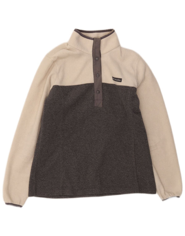 Columbia Damen-Oversize-Fleece-Pullover, Gr. 10, Small, Grau, Farbblock