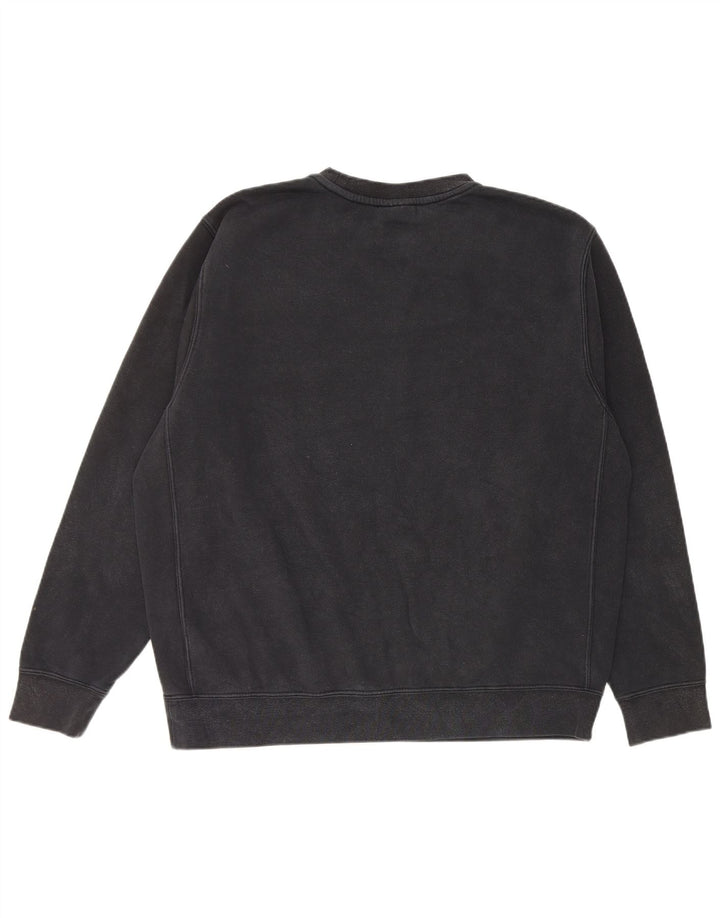 NIKE Herren-Sweatshirt-Pullover, groß, schwarze Baumwolle