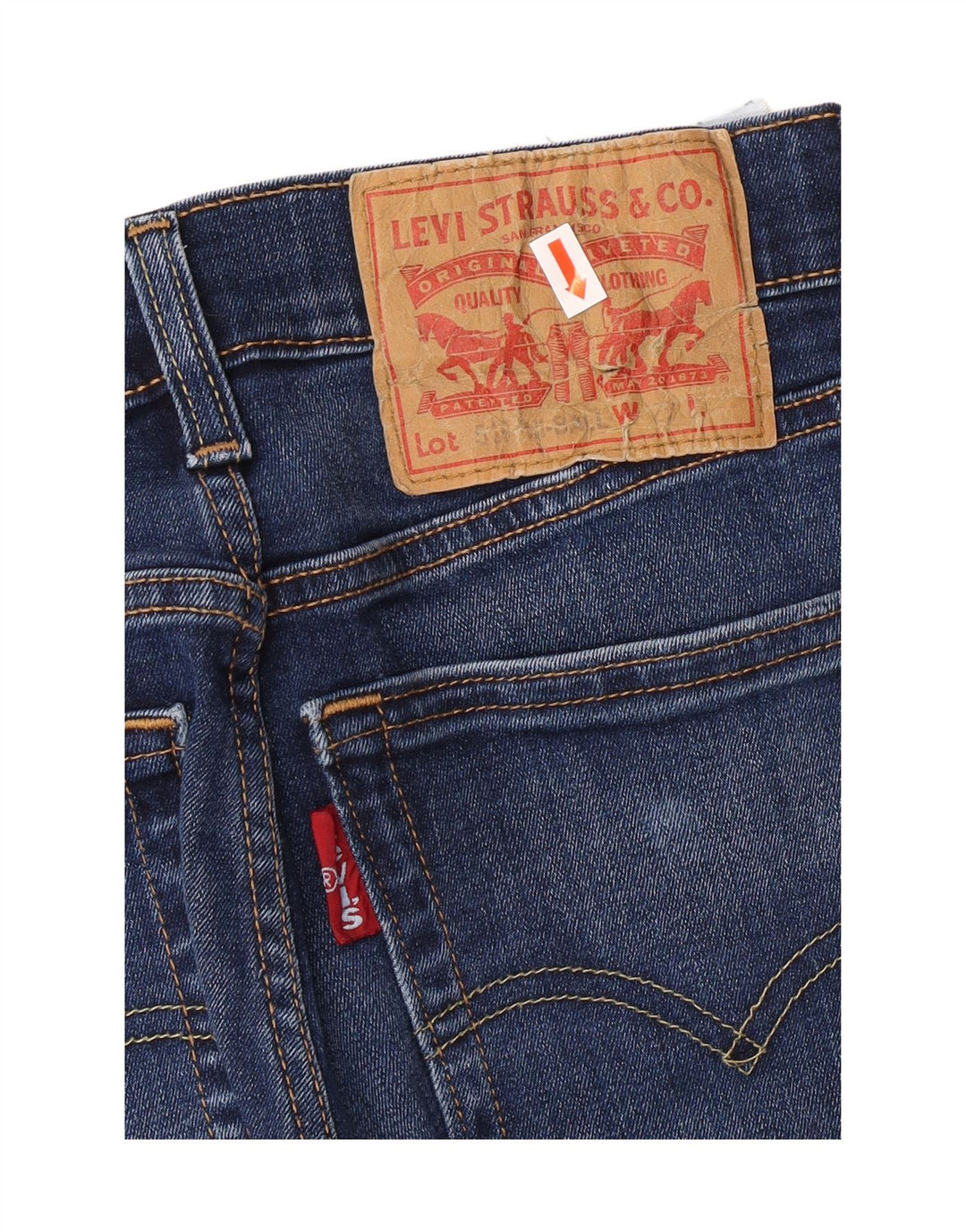 LEVI'S Womens Slim Jeans W27 L25 Blue Cotton