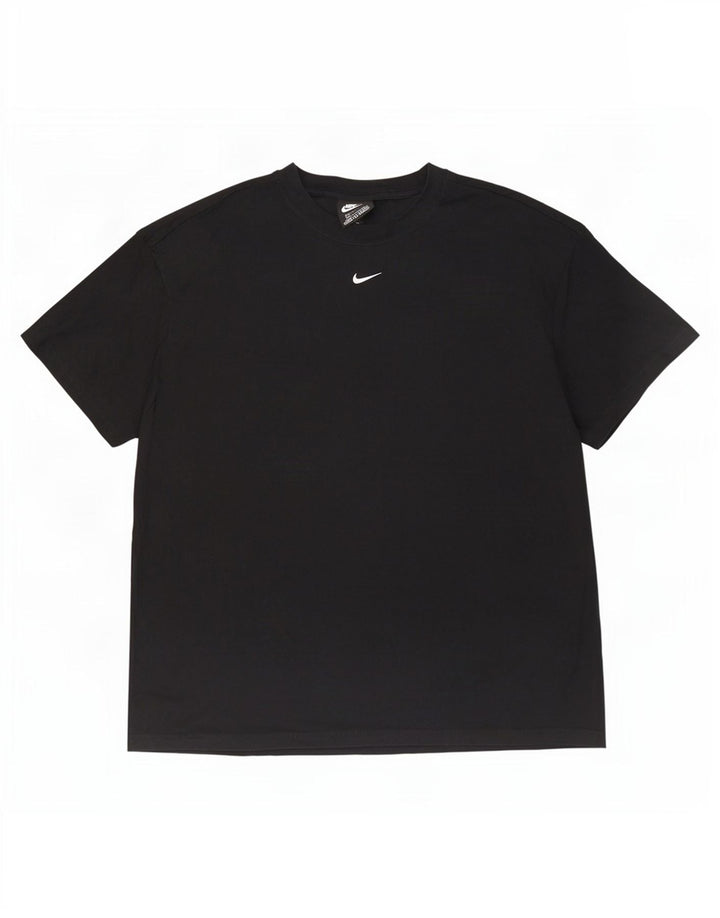 Nike Herren T-Shirt Top Medium Schwarz Baumwolle