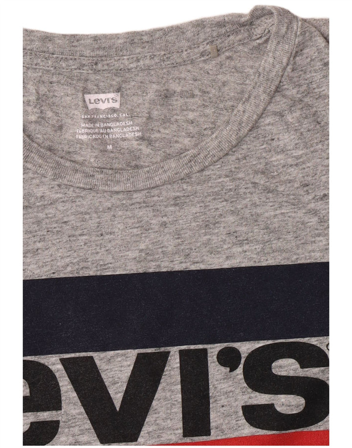 Levi's Damen-T-Shirt mit Grafik, UK 14, Mittelgrau meliert