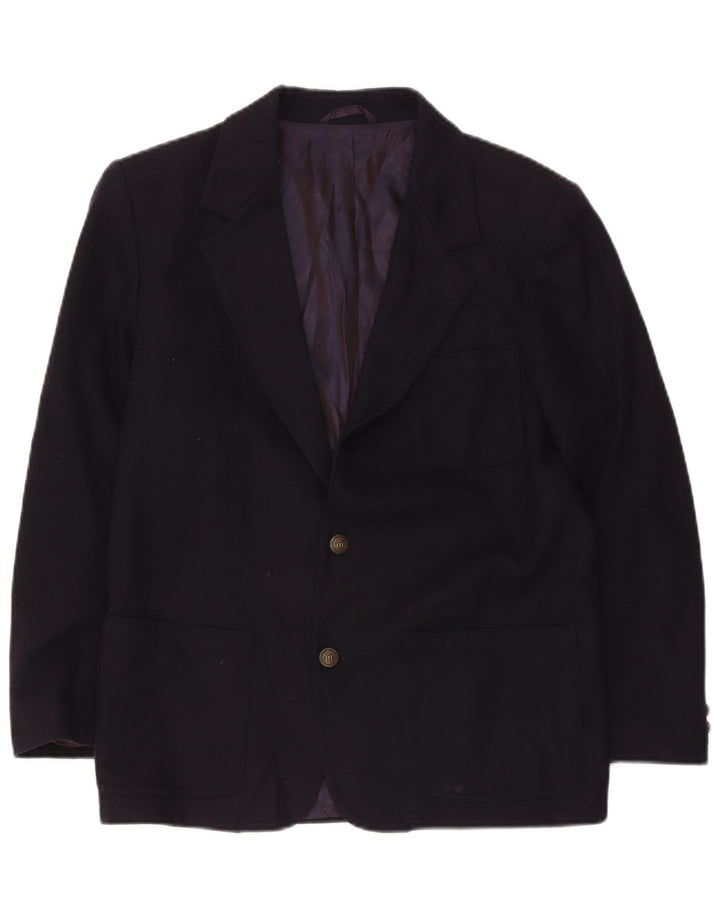 Henry Cottons Jungen-Blazer mit 2 Knöpfen, 14–15 Jahre, marineblaue Wolle