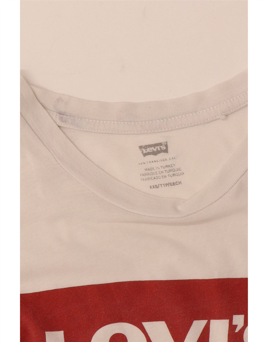Levi's Damen Grafik-T-Shirt-Oberteil UK 2 2XS Weiß