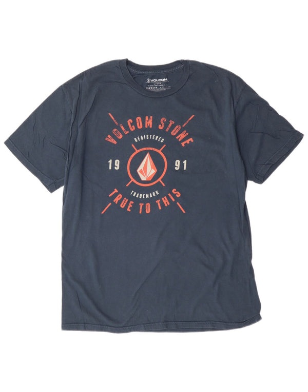Volcom Grafik-T-Shirt für Jungen, 13–14 Jahre, groß, marineblau, Baumwolle