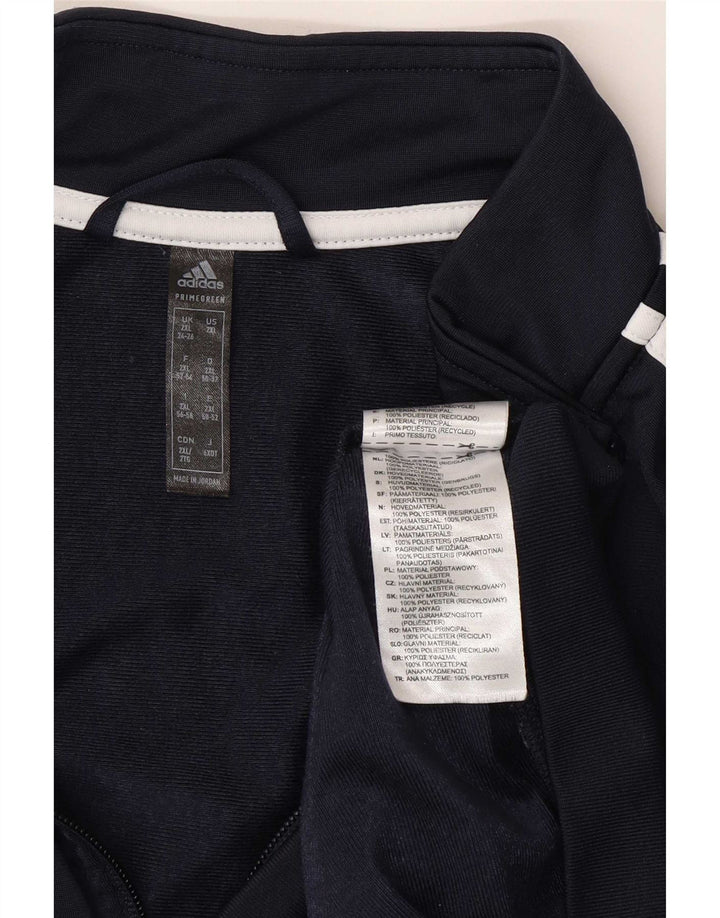 Adidas Damen Trainingsanzug Top Jacke UK 24/26 2XL Marineblau Polyester