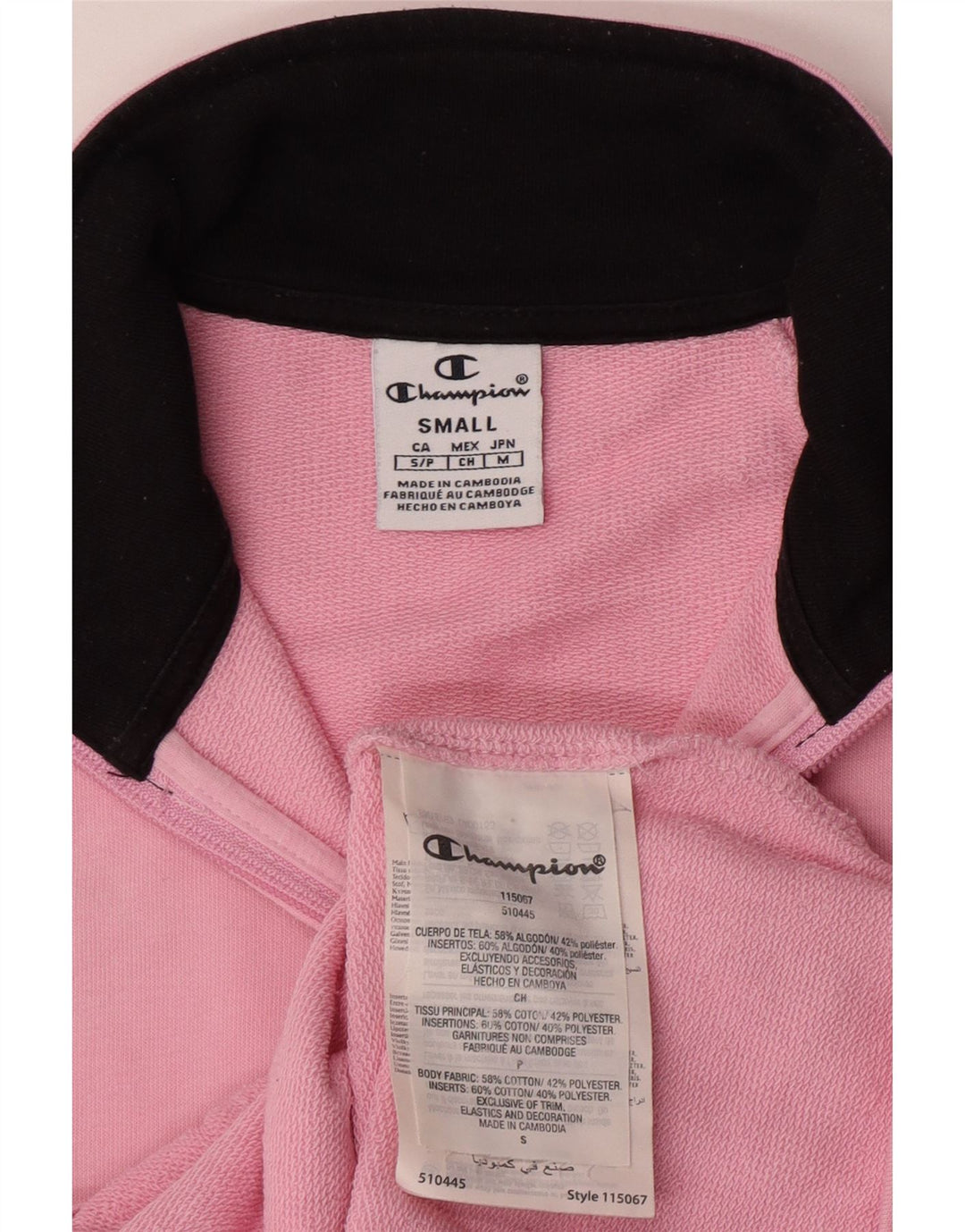 Champion Damen-Trainingsanzug-Oberteil, UK-Größe 10, Größe S, rosa, Baumwolle