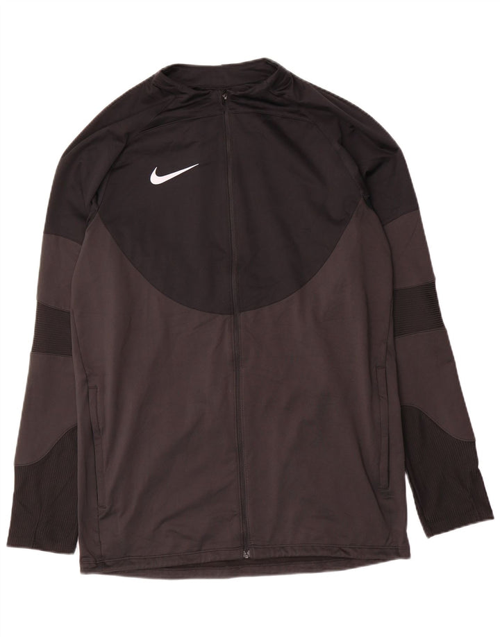 Nike Herren Therma-Fit-Trainingsanzugoberteil, Mittelschwarz, Farbblock