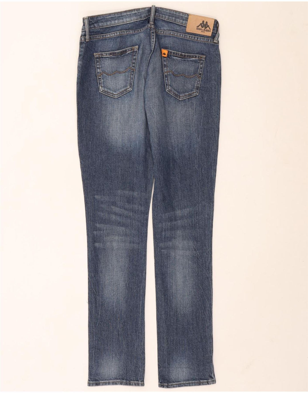 Kappa Damen Slim Jeans W31 L33 Blaue Baumwolle