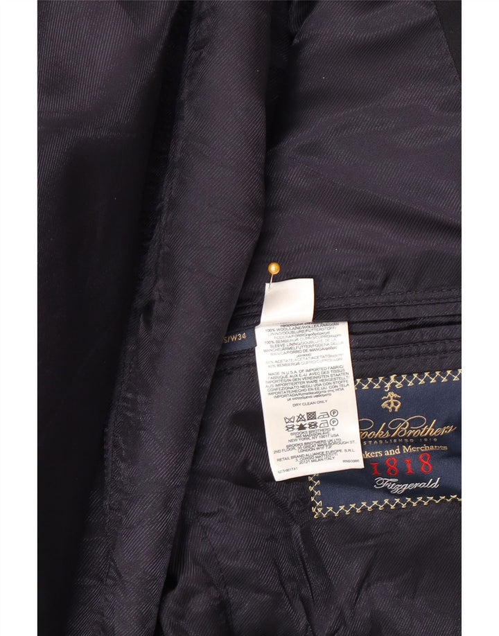 Brooks Brothers Herren-Blazer mit 2 Knöpfen, UK 40, große marineblaue Wolle