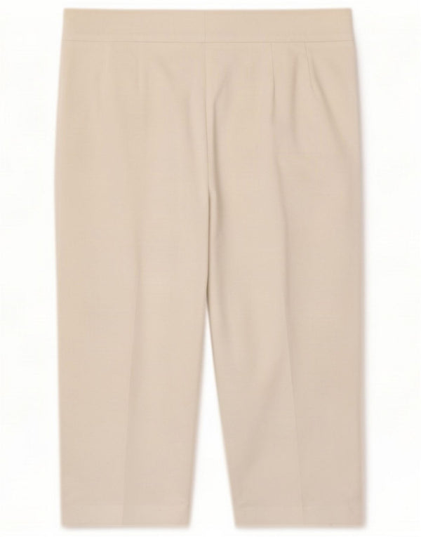 Marks & Spencer Damen-Caprihose mit hoher Taille, UK 14, Größe L, W34, L21, Weiß
