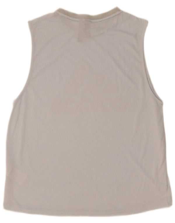 Adidas Damen Graphic Vest Top UK 12/14 Mittelblaues Polyester