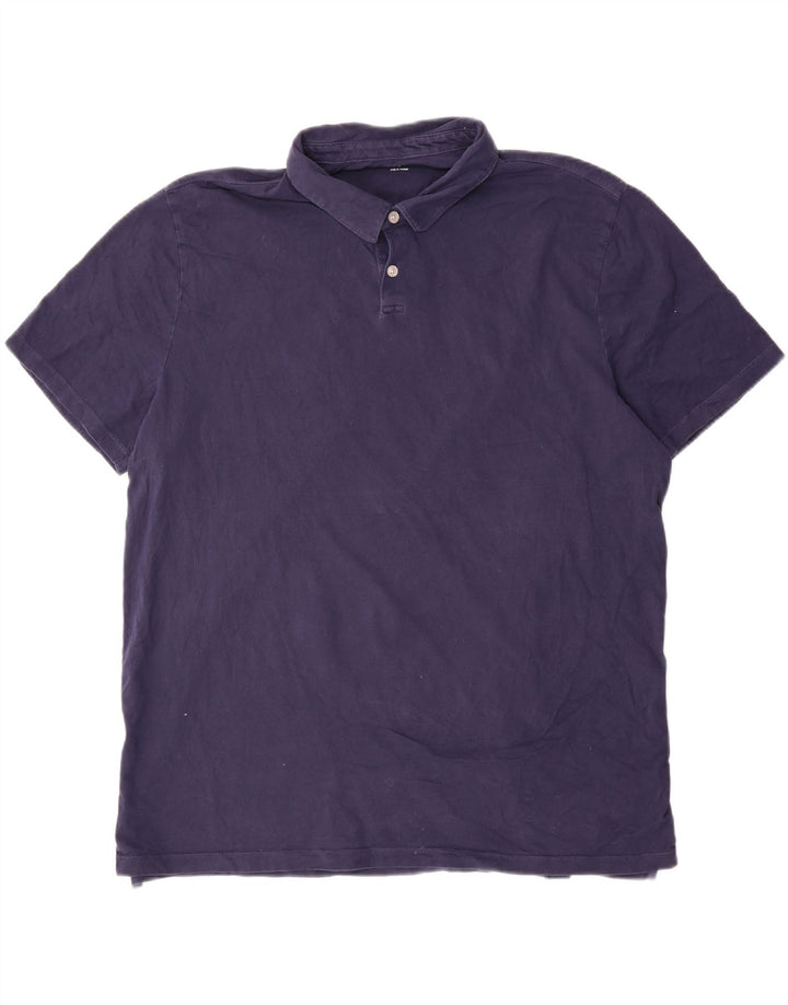 Gap Herren Poloshirt XL Marineblau Baumwolle