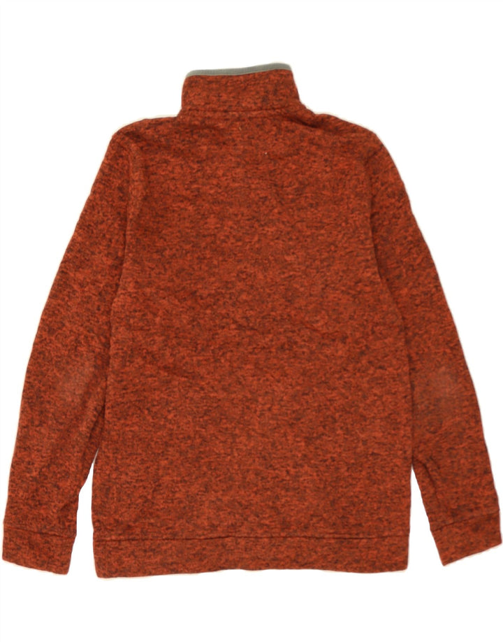 EDDIE BAUER Mens Button Neck Sweatshirt Jumper Medium Maroon Polyester Vintage Eddie Bauer and Second-Hand Eddie Bauer from Messina Hembry 