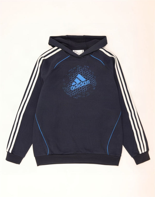 Adidas Jungen Graphic Hoodie Pullover 15-16 Jahre Marineblau Baumwolle