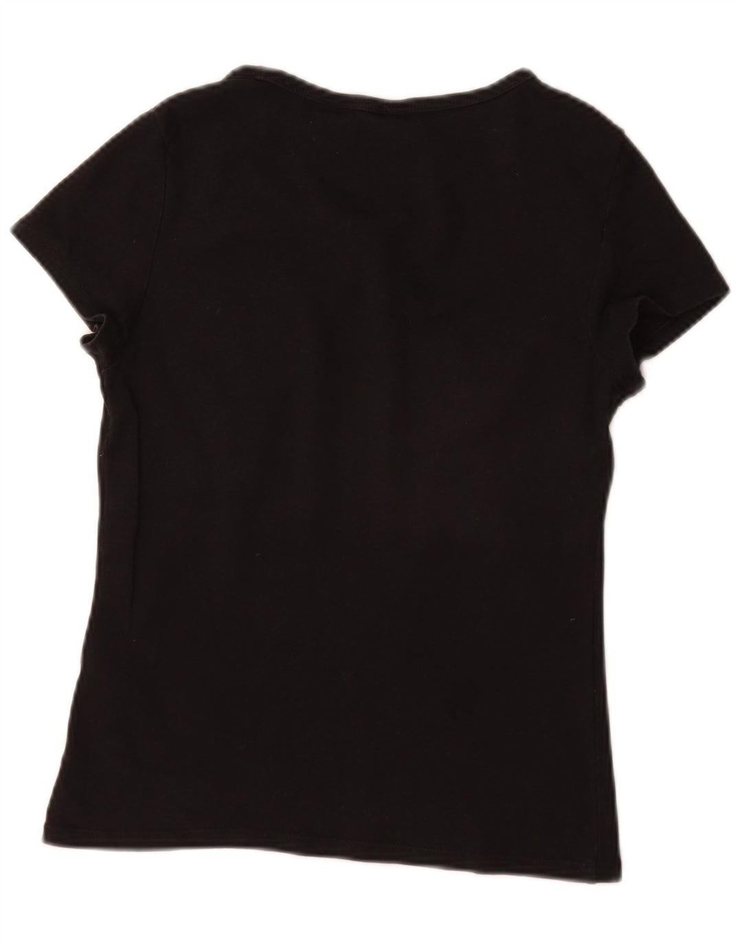 Levi's Damen T-Shirt Top UK 12 Medium Schwarz Baumwolle