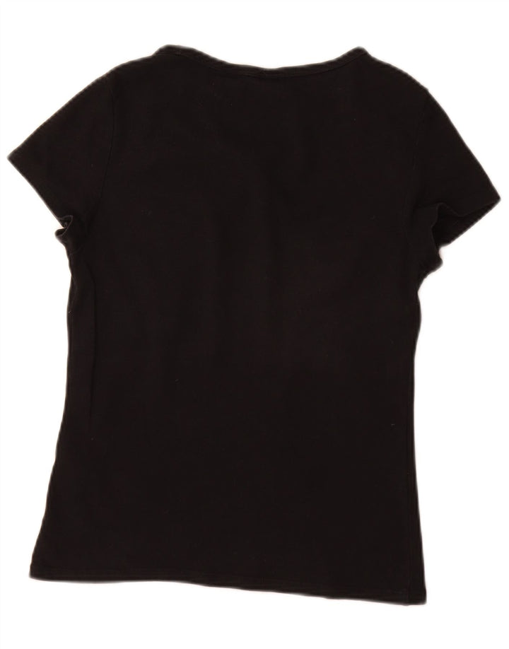 Levi's Damen T-Shirt Top UK 12 Medium Schwarz Baumwolle