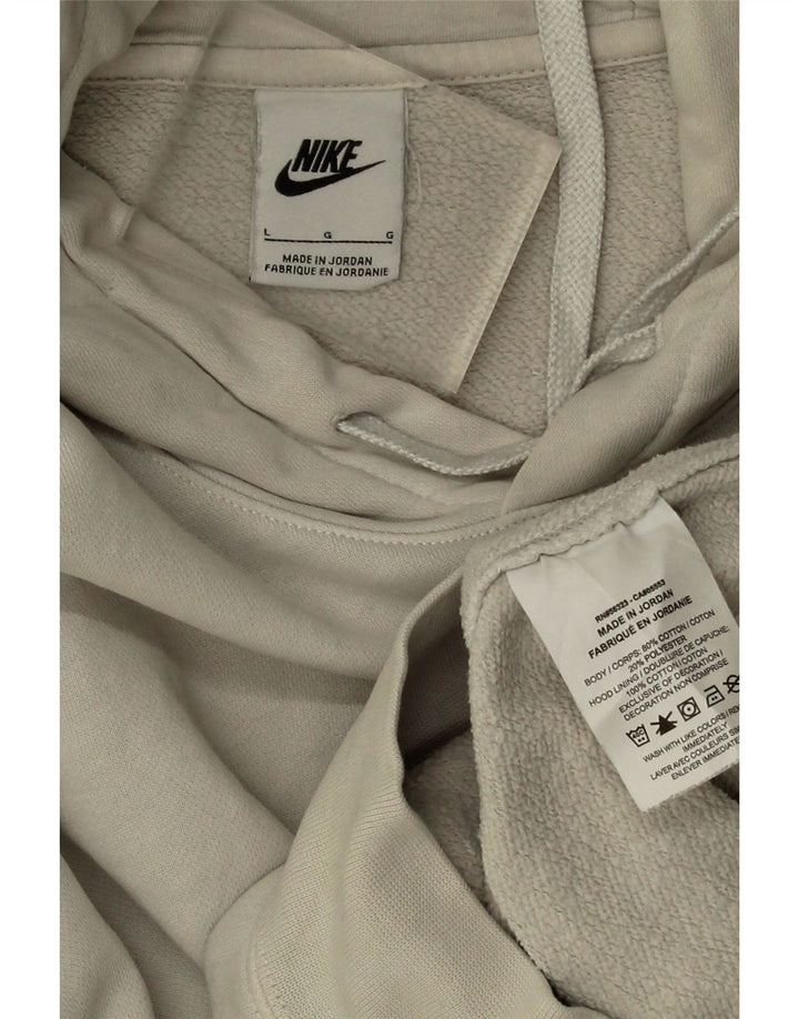 Nike Herren-Kapuzenpullover, groß, cremefarbene Baumwolle