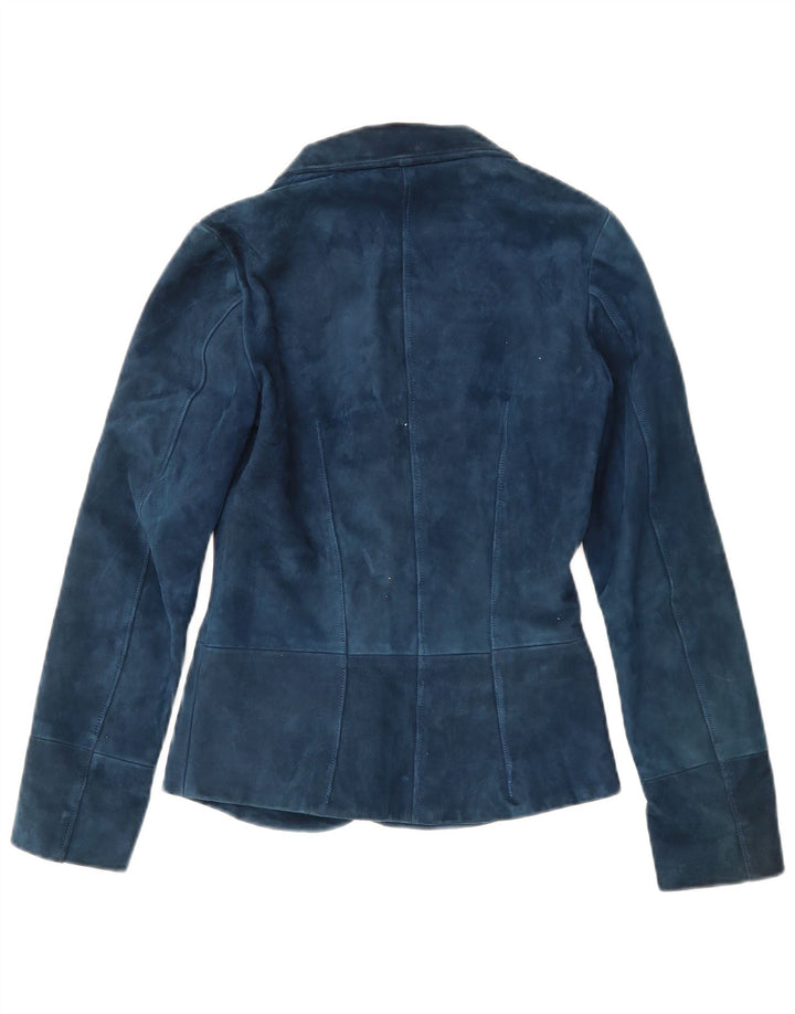 Vintage Damen 2-Knopf-Blazerjacke UK 4 XS Marineblau