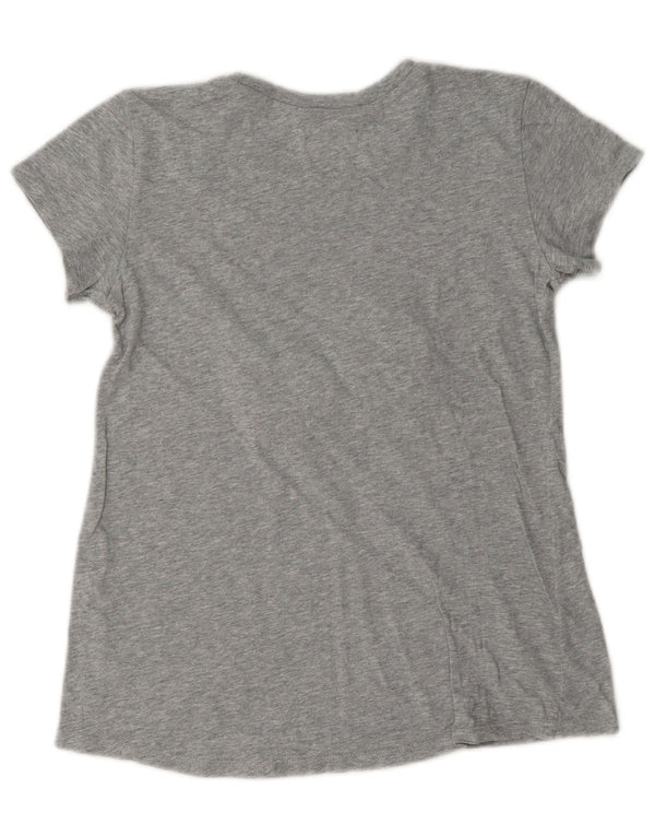 Benetton Womens Graphic T-Shirt Top UK 12 Mittelgrau