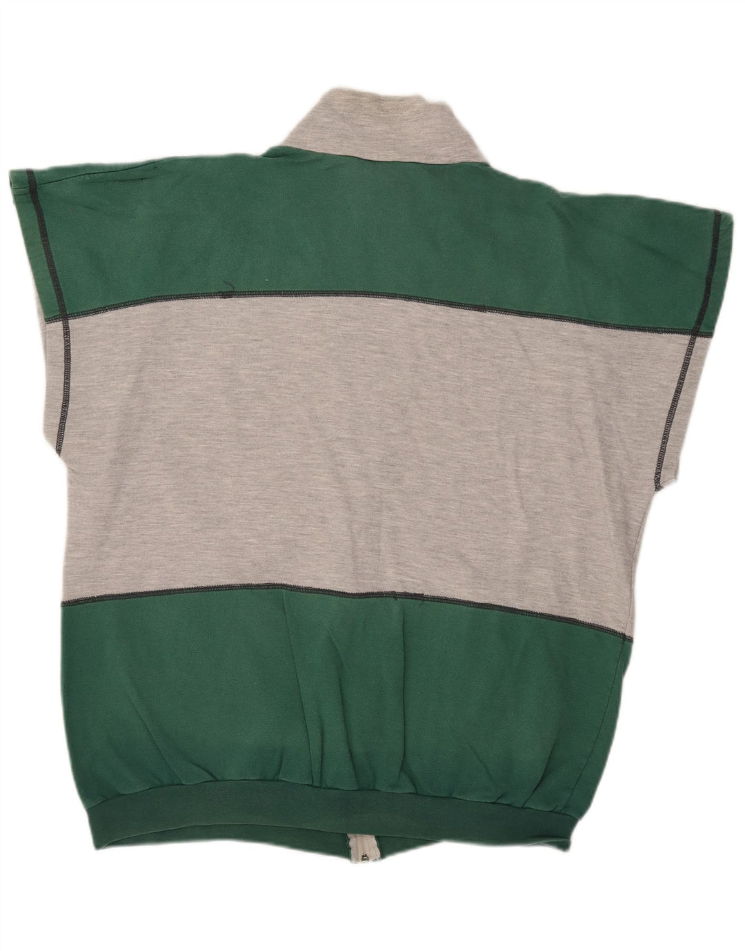 Active Herren-Trainingsanzug, ärmellos, Jacke, 2XL, Grau, Colourblock-Baumwolle