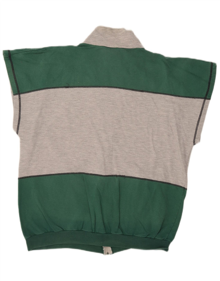 Active Herren-Trainingsanzug, ärmellos, Jacke, 2XL, Grau, Colourblock-Baumwolle