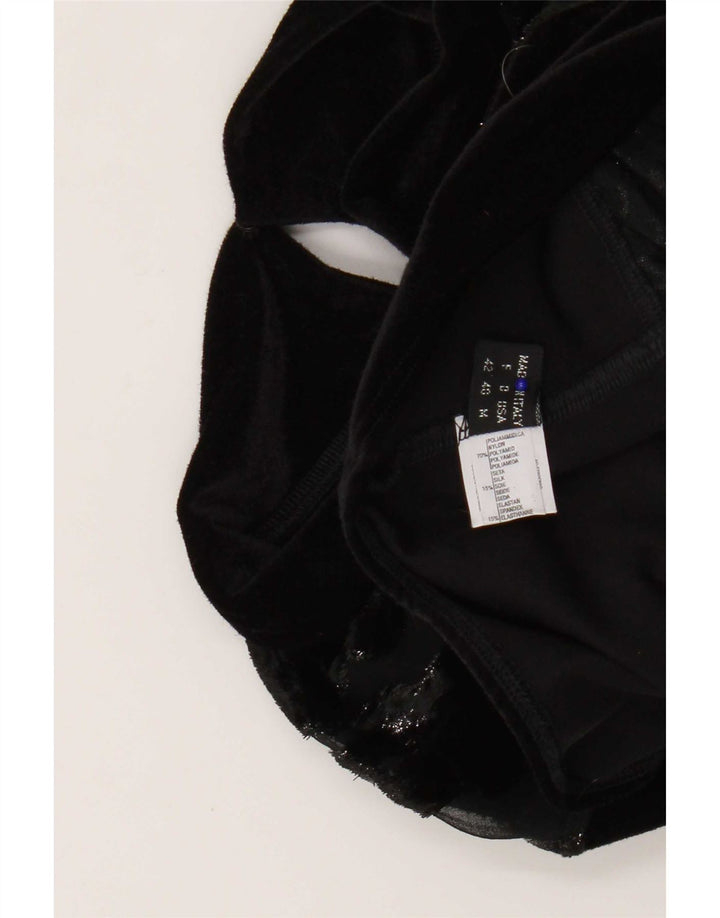 La Perla Langarm-Body für Damen, EU 40, Mittelschwarz, Blumendesigner