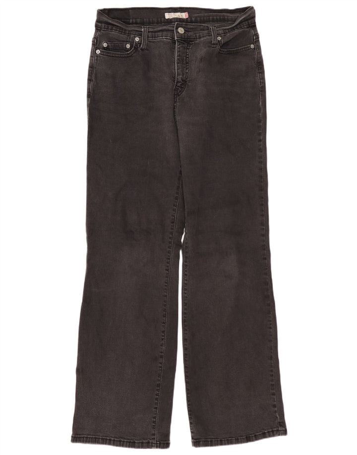 LEVI'S Damen 512 Bootcut Jeans US 12 Large W30 L30 Schwarz