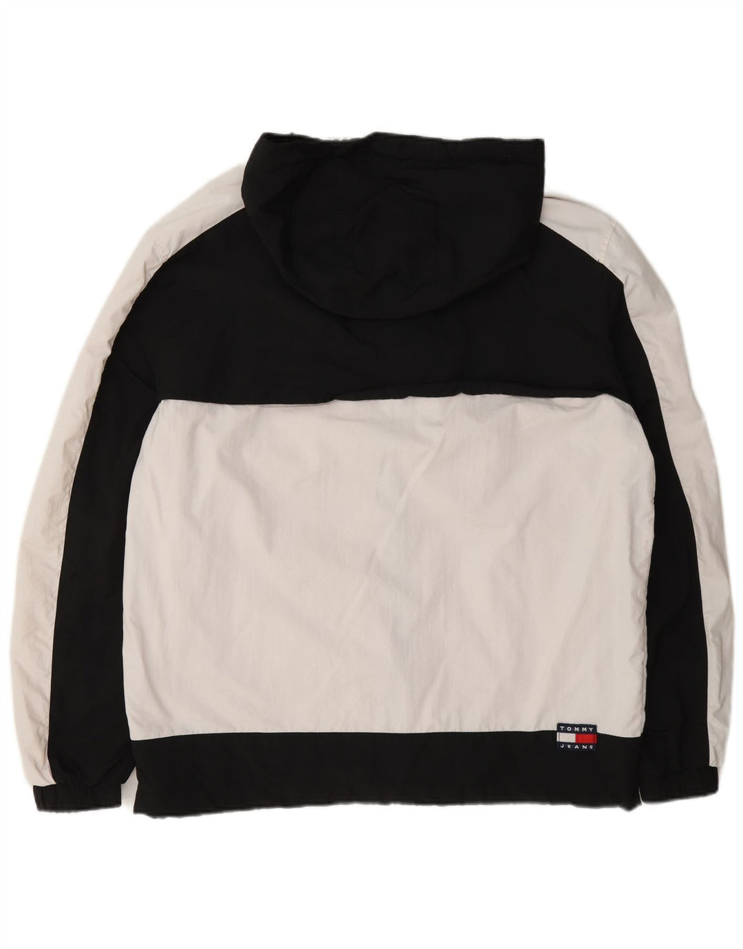Tommy Hilfiger Herren-Windbreaker-Jacke, UK 38, Mittelweiß, Farbblock