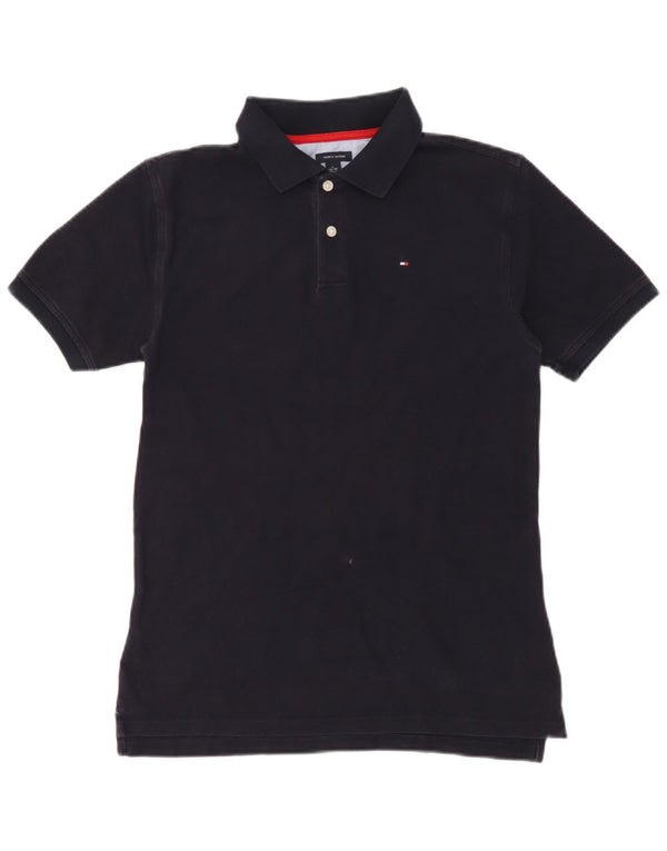Tommy Hilfiger Poloshirt für Jungen, 15–16 Jahre, groß, marineblau, Baumwolle