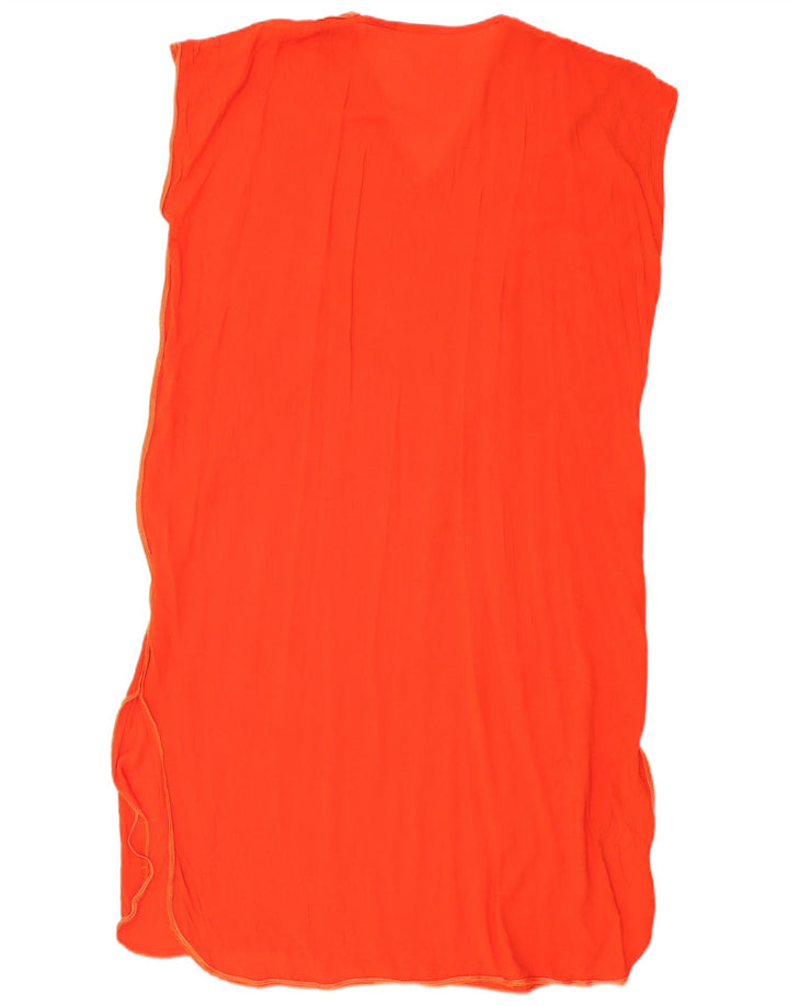 VINTAGE Ärmelloses Damen-Kaftankleid UK 20 2XL Orange