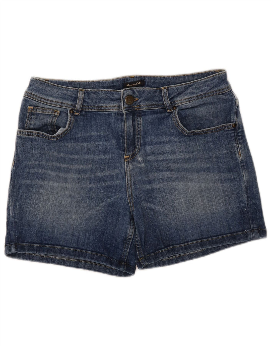 MASSIMO DUTTI Damen Jeansshorts W32 Große blaue Baumwolle