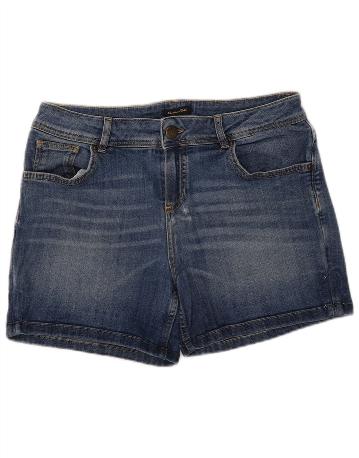 MASSIMO DUTTI Damen Jeansshorts W32 Große blaue Baumwolle