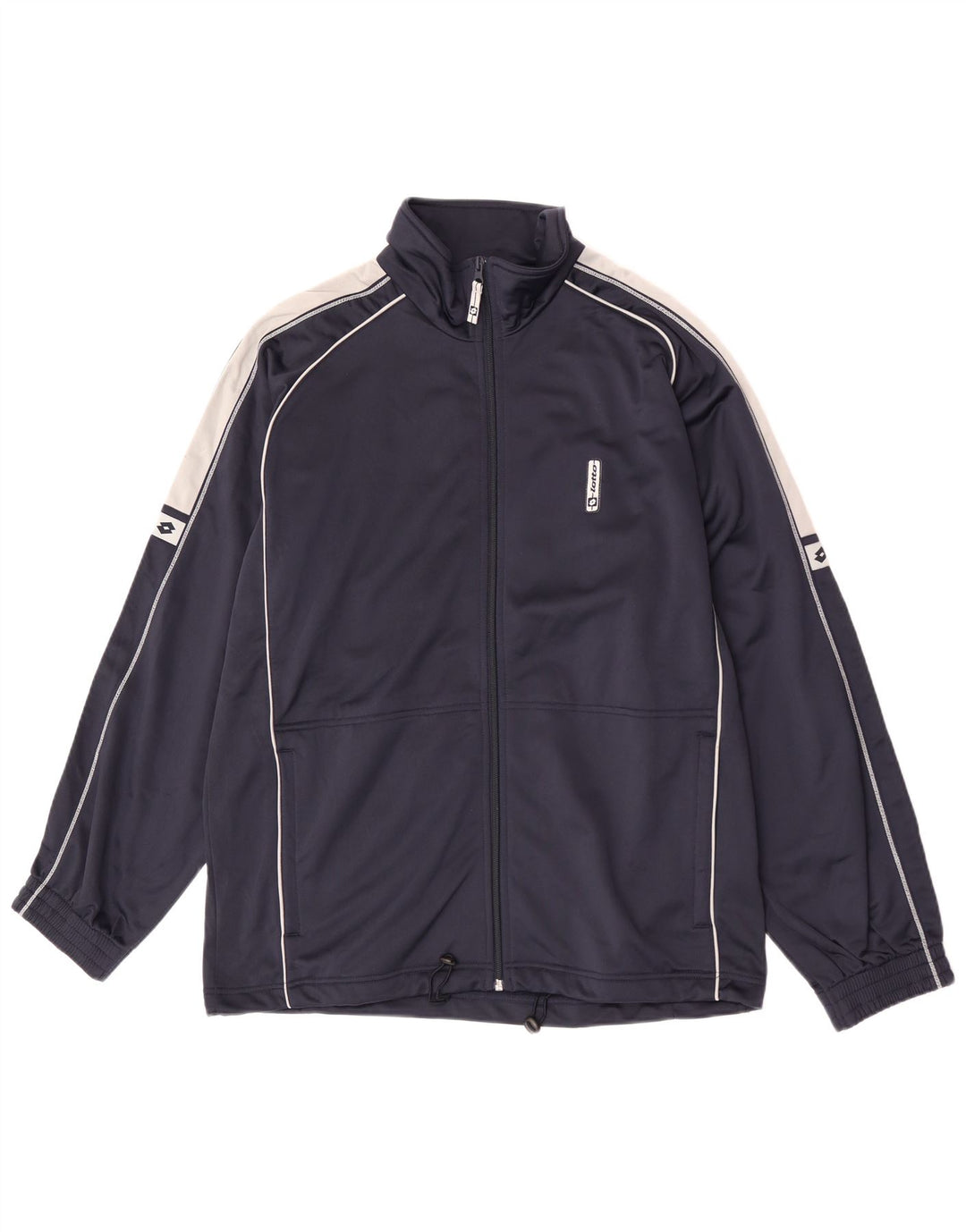 Lotto Herren-Trainingsanzug-Oberteil, Jacke, groß, marineblau, Farbblock-Polyester