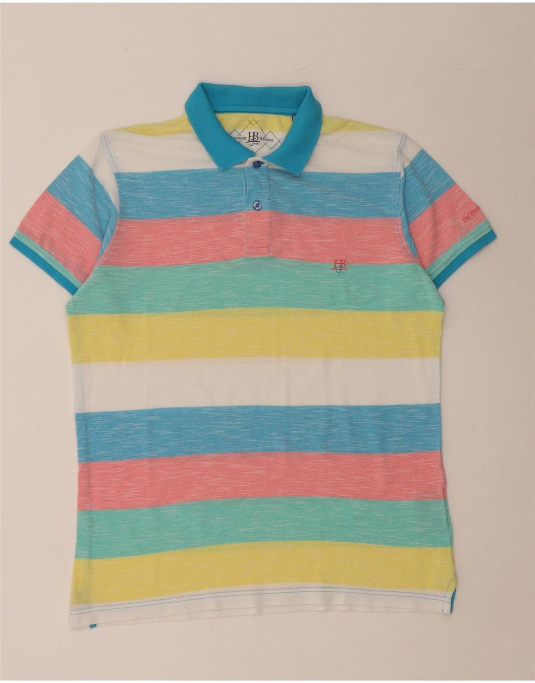 HARMONT & BLAINE Herren-Poloshirt, groß, mehrfarbig, gestreift, Baumwolle