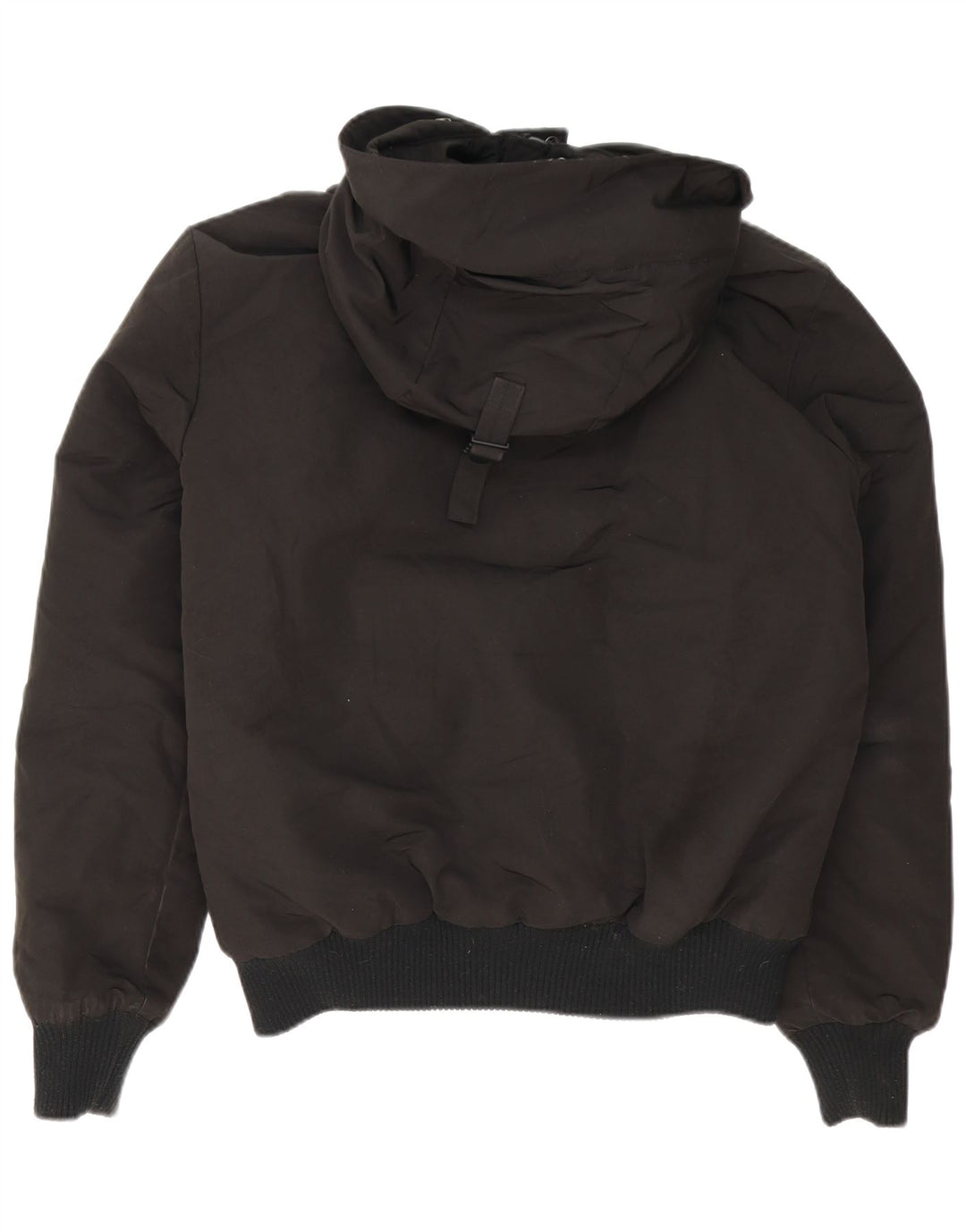SUPERDRY Herren-Bomberjacke mit Kapuze, UK 38, Mittelschwarzes Nylon