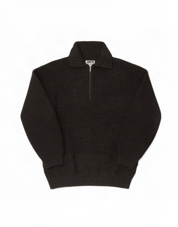 Vintage Herren Rollkragenpullover aus mittelgrauer Wolle