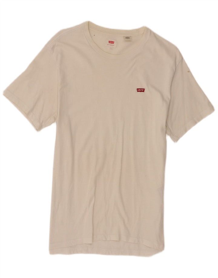 Levi's Herren-T-Shirt-Oberteil aus mittelweißer Baumwolle
