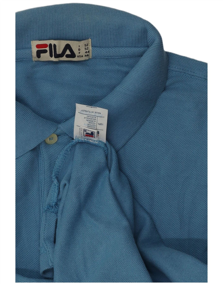 Fila Herren Poloshirt IT 52 Große blaue Baumwolle
