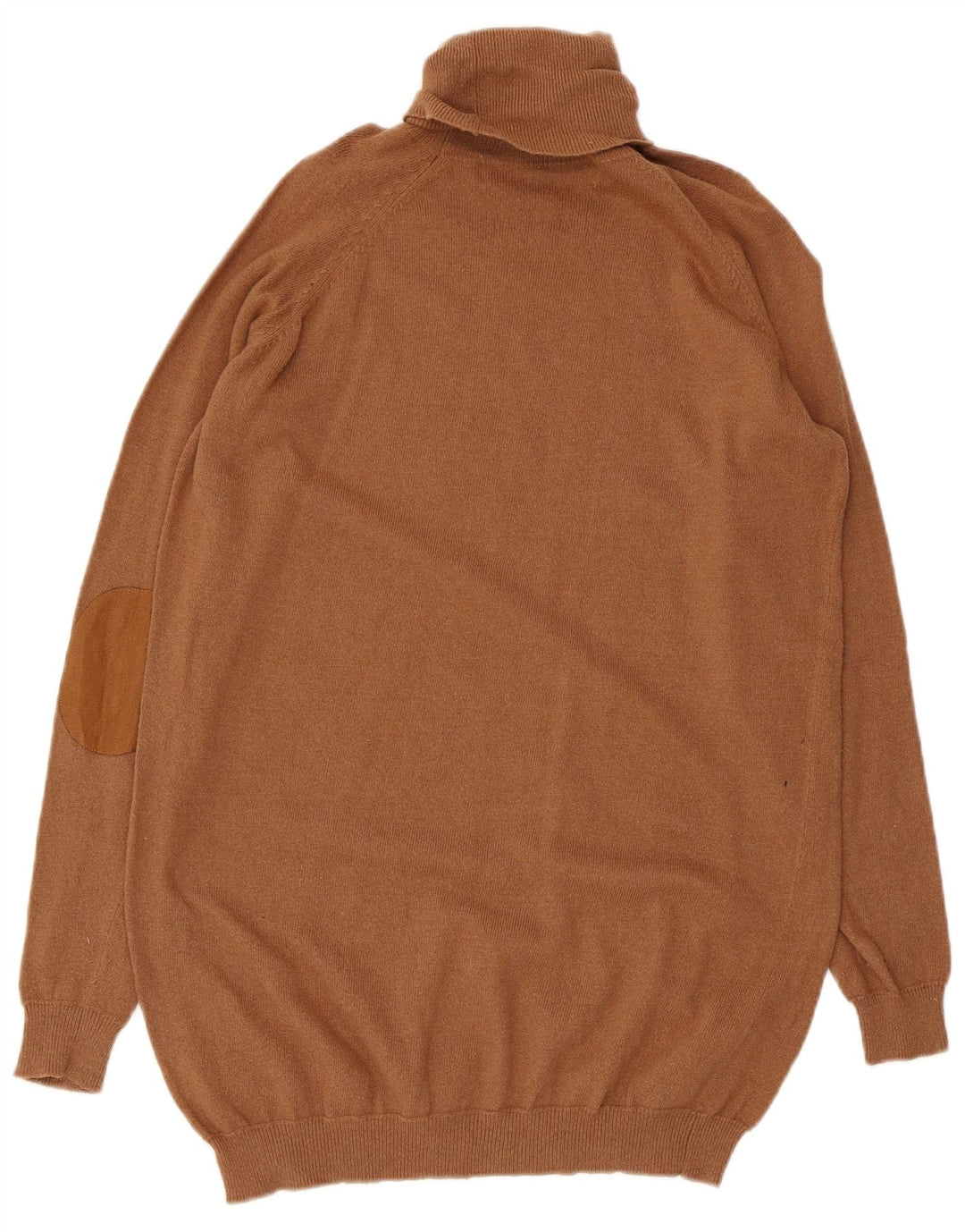 Zara Damen-Pullover mit Rollkragen, UK 12, mittelbraune Baumwolle