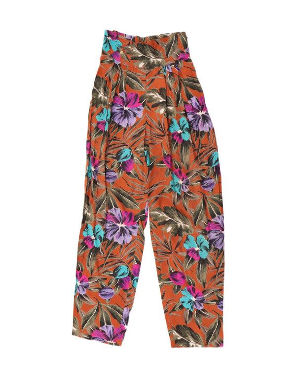 Vintage Damen Haremshose W25 L29 Bunt geblümt