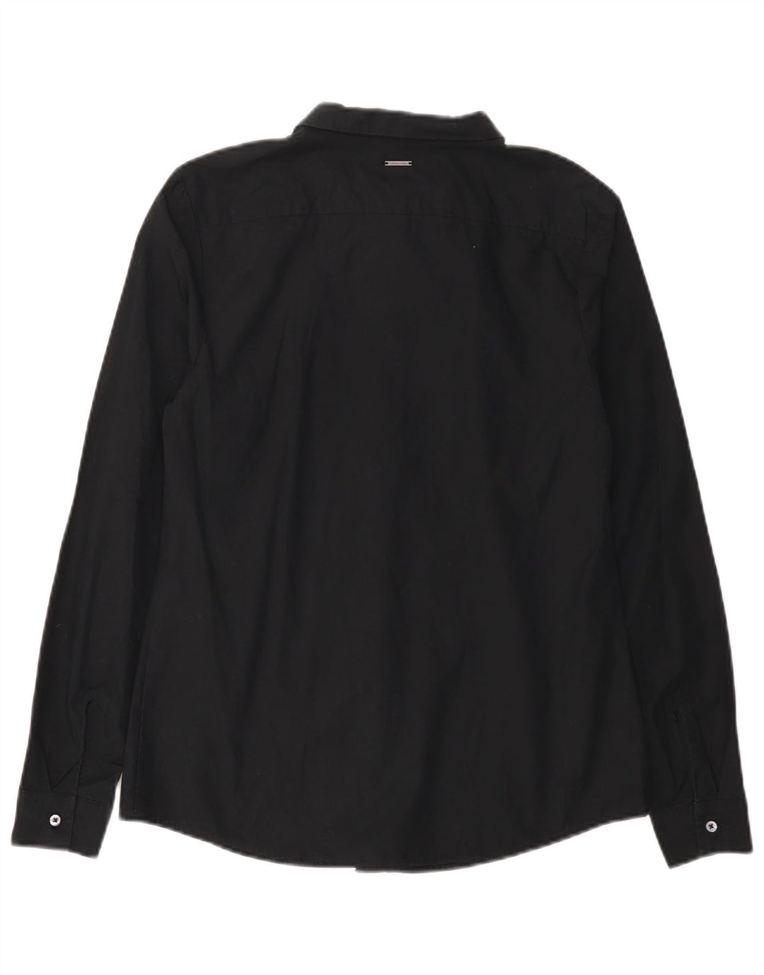 Calvin Klein Jeans Damen Hemd UK 14 Large Schwarz