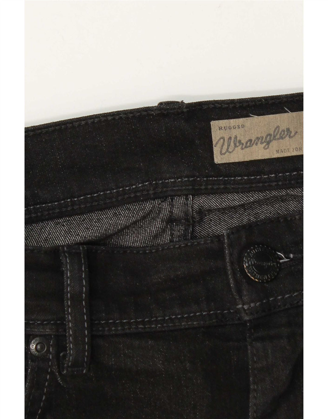 Wrangler Herren Rugged Straight Jeans W32 L33 Schwarz
