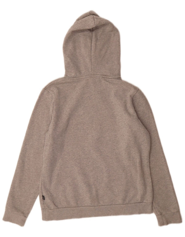 Puma Womens Graphic Hoodie Pullover UK 14 Mittelgraue Baumwolle