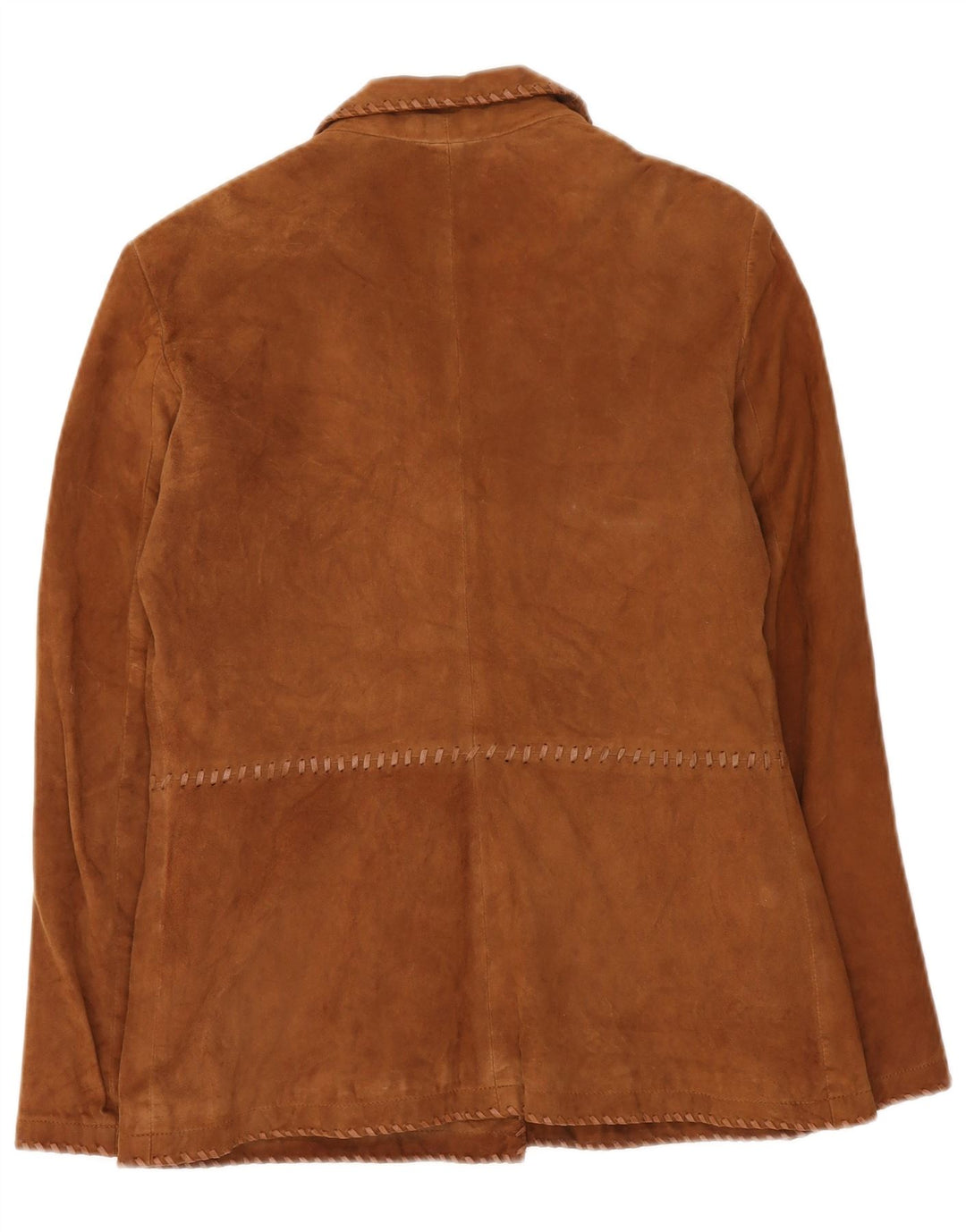 CONBIPEL Damen 2-Knopf-Wildleder-Blazerjacke IT 48 XL Braunes Leder