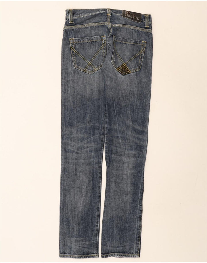 Roy Rogers Herren Distressed Straight Jeans W30 L35 Blaue Baumwolle